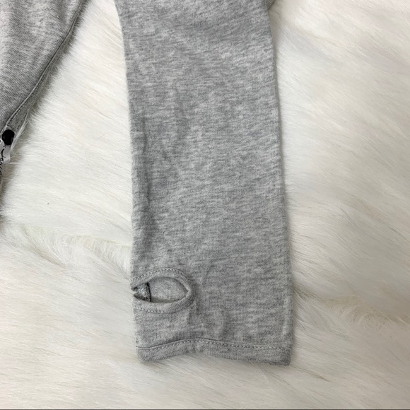 One Teaspoon Soft Haven Recycled Cotton Top Long Sleeves Grey Marl Size XXS - Picture 13 of 16
